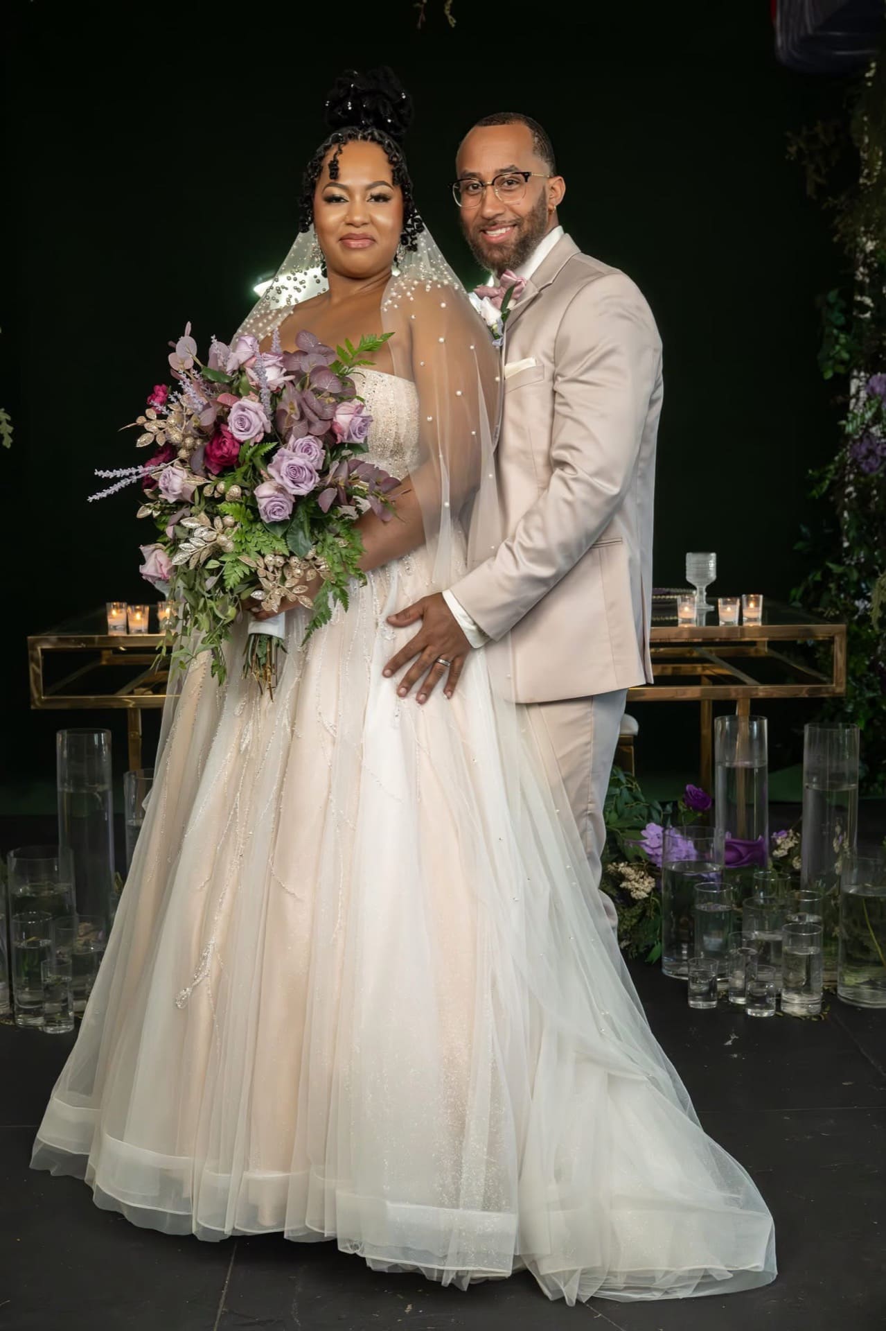 A wedding of a black couple in savannah