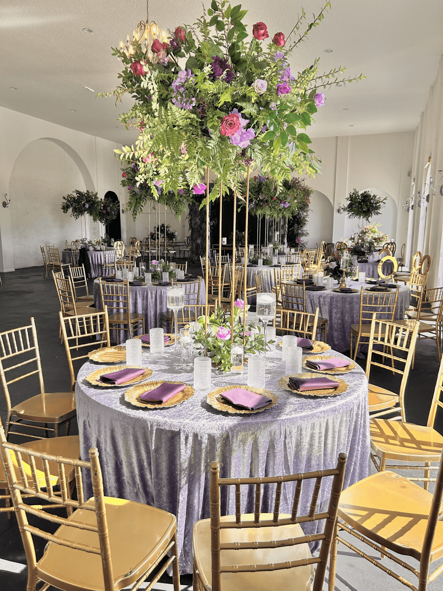 Wedding flowers on a table