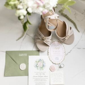 Bridal shoes at a vanarstdalen events wedding