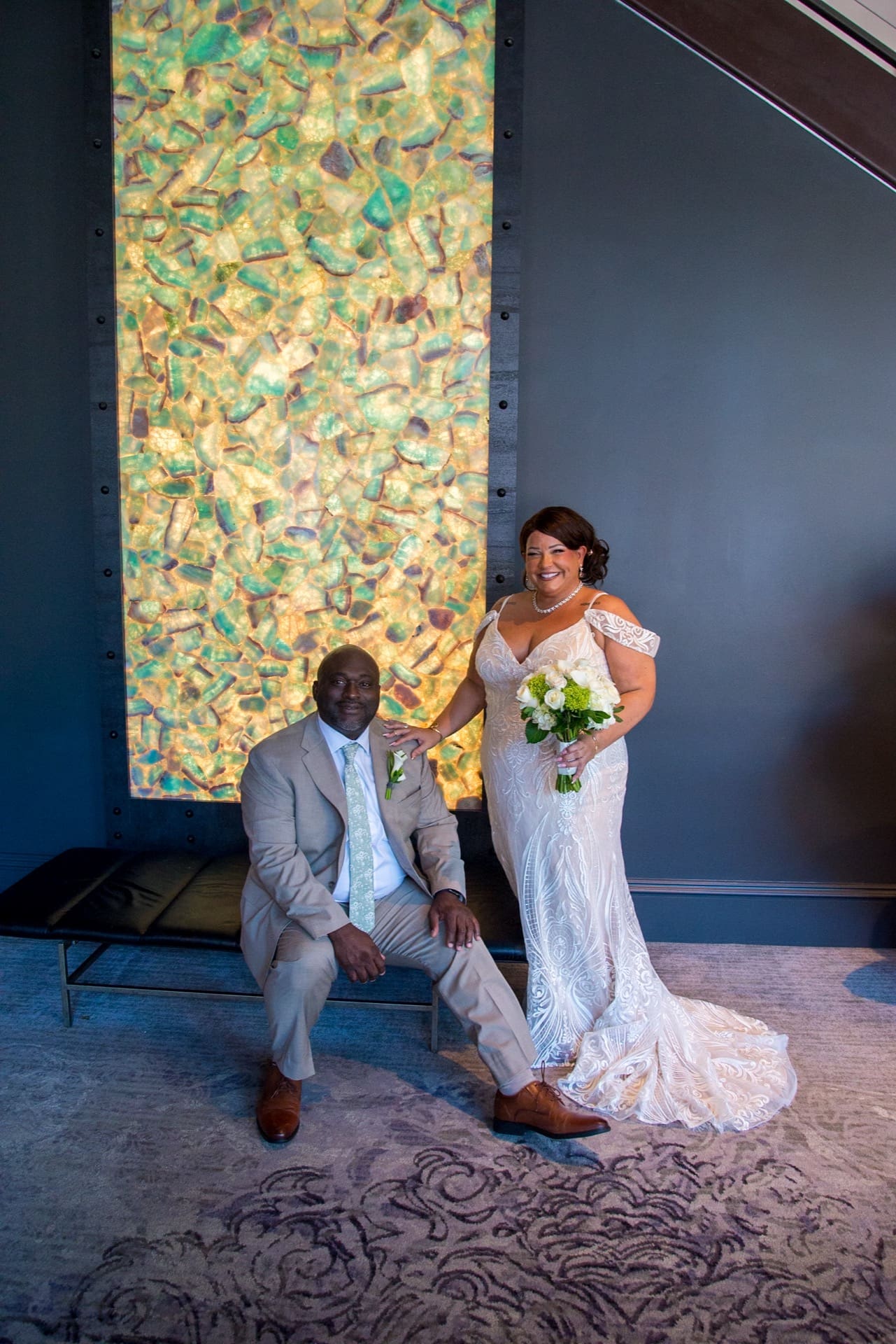 cleo and her husband after wedding